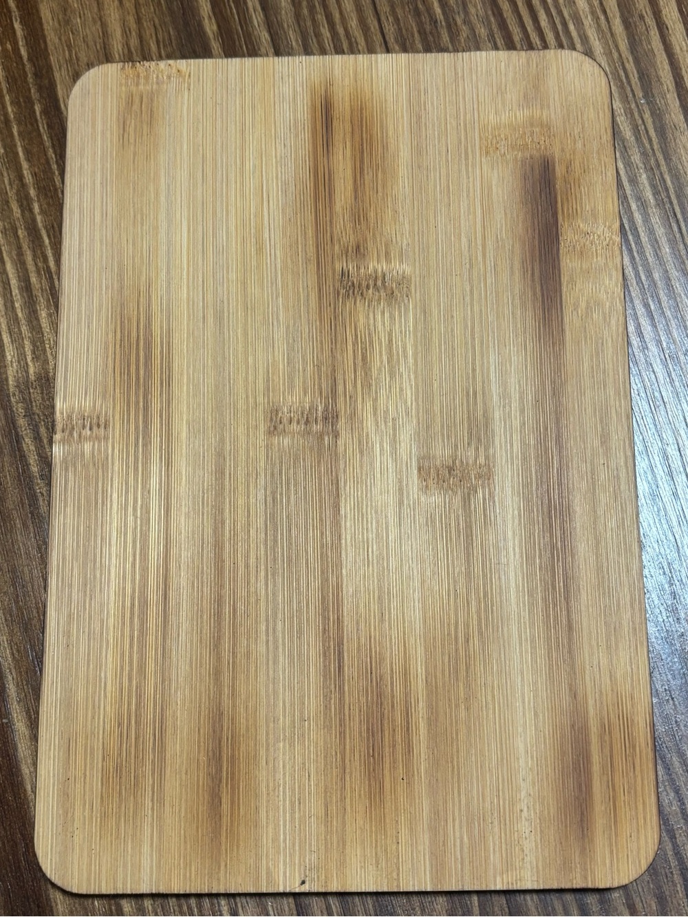 Hand Torched Bamboo Cutting Board with Complimentary Pot Holder